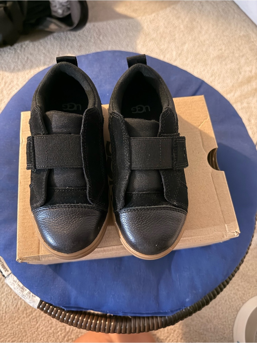 UGG Kids Black Sneakers with Tan Sole